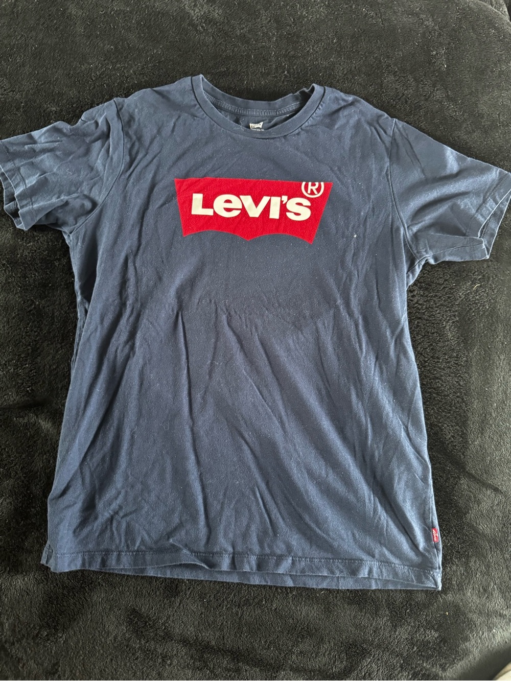 Levi's Navy Short Sleeve Tee with Red Logo